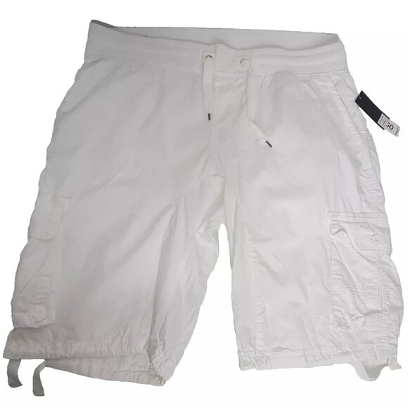 South Pole Mens Size 4X 4XB Casual White Cargo Shorts Pockets 100% Cotton Y2K